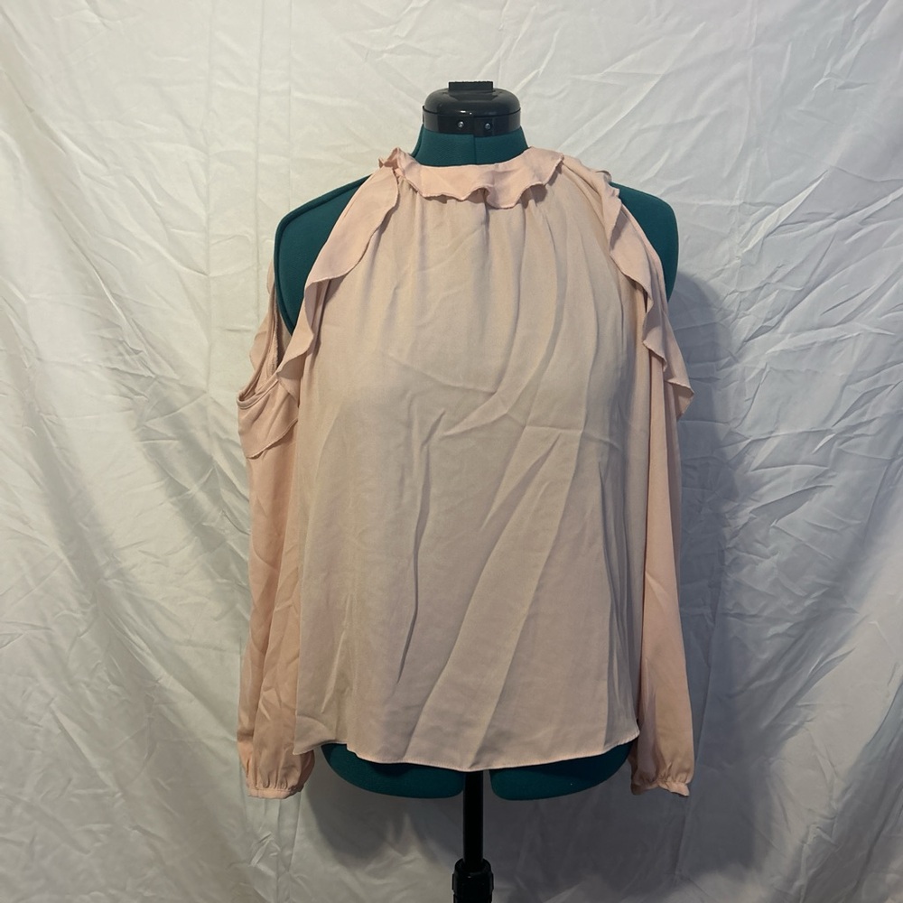 Elegant Blush Pink Ruffle Top